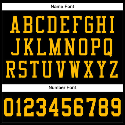 Custom Black Gold Mesh Authentic Football Jersey - Sky-Custom