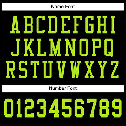 Custom Black Neon Green Mesh Authentic Football Jersey - Sky-Custom