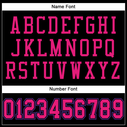 Custom Black Hot Pink-Purple Mesh Authentic Football Jersey - Sky-Custom