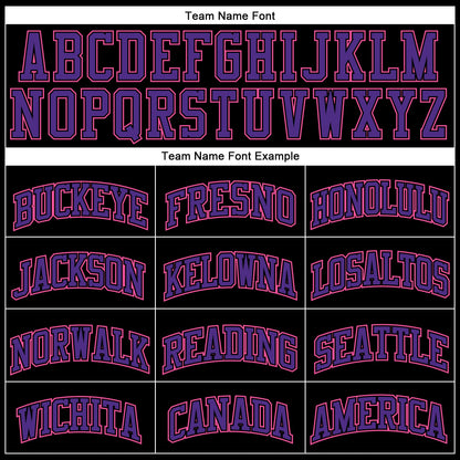Custom Black Pink-Purple Authentic Throwback Basketball Jersey - Sky-Custom