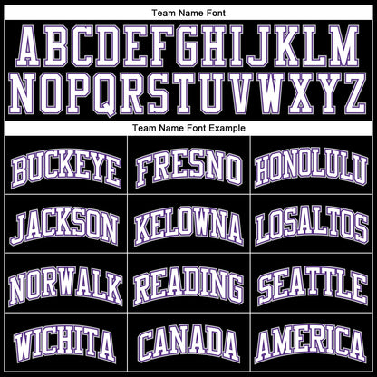 Custom Black White Purple-Gray Authentic Throwback Basketball Jersey - Sky-Custom