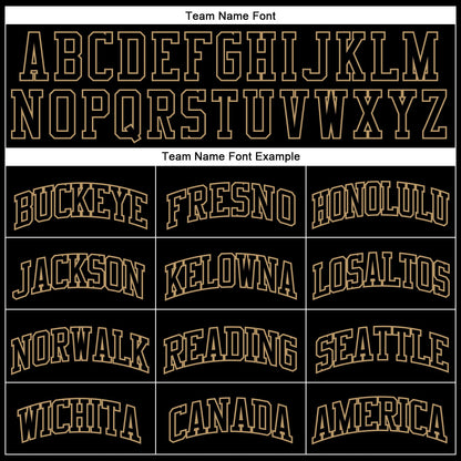Custom Black Black-Old Gold Authentic Throwback Basketball Jersey - Sky-Custom