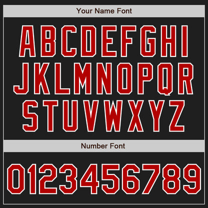 Custom Black Red-White Authentic Baseball Jersey - Sky-Custom