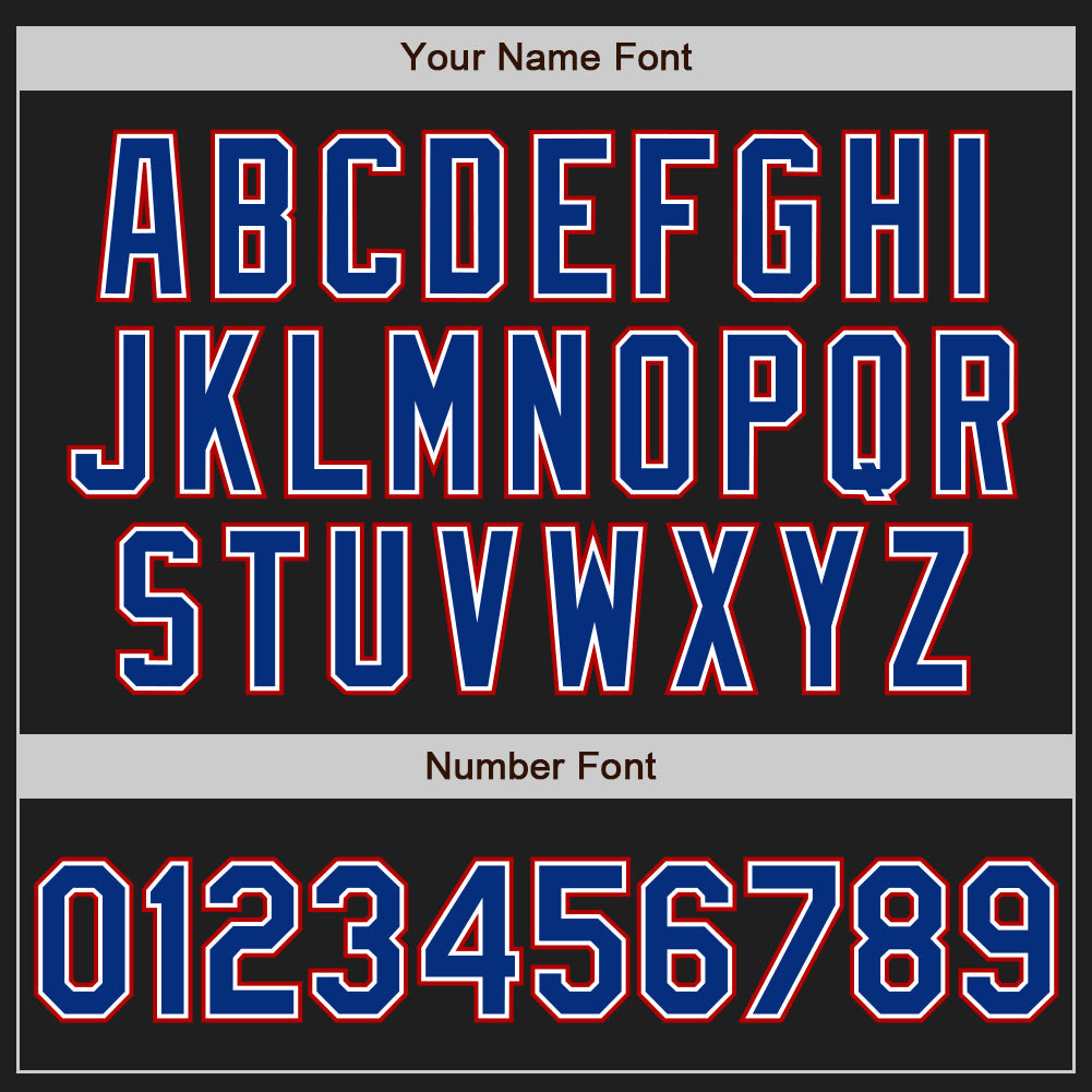 Custom Black Royal-Red Authentic Baseball Jersey - Sky-Custom