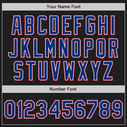 Custom Black Royal-Red Authentic Baseball Jersey - Sky-Custom