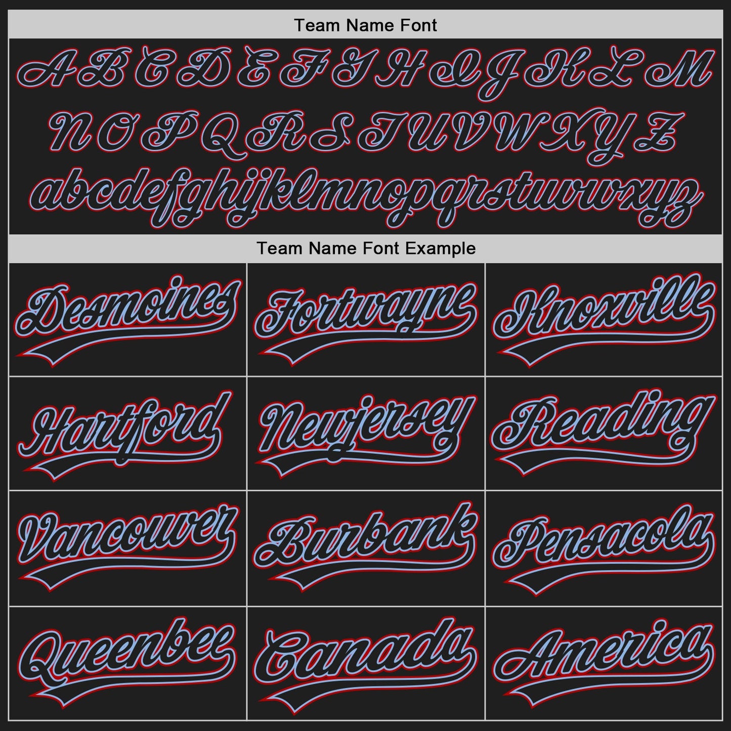 Custom Black Black Light Blue-Red Authentic Baseball Jersey - Sky-Custom