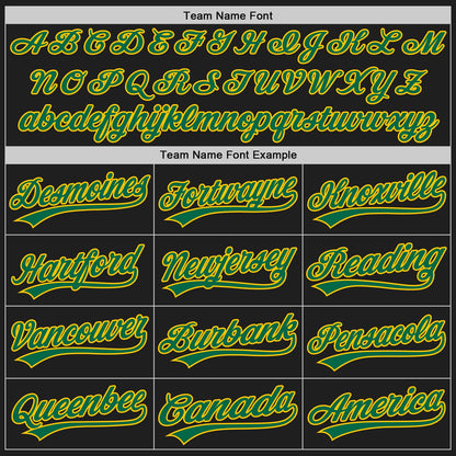 Custom Black Kelly Green-Gold Authentic Baseball Jersey - Sky-Custom