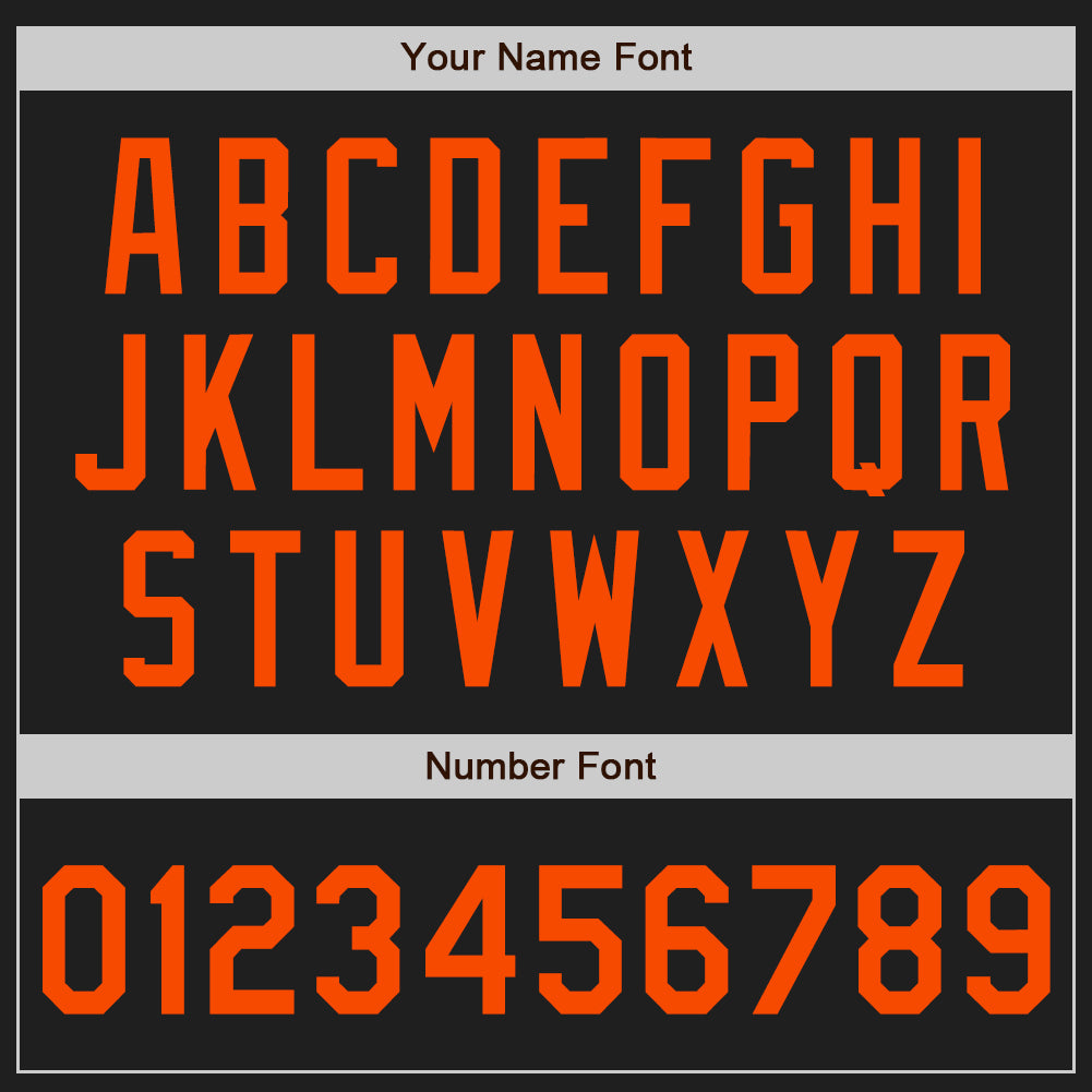 Custom Black Orange Authentic Baseball Jersey - Sky-Custom