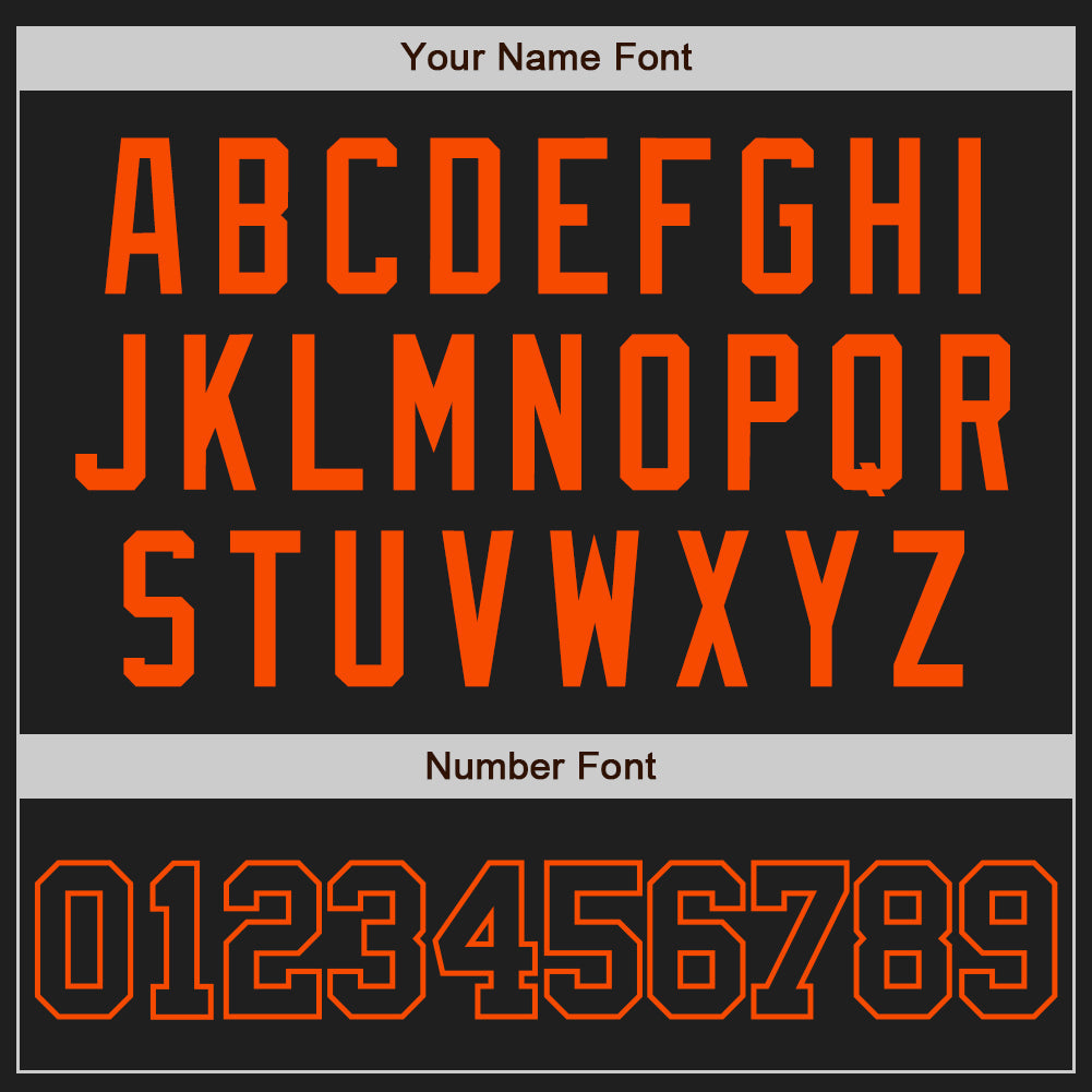 Custom Black Black-Orange Authentic Baseball Jersey - Sky-Custom