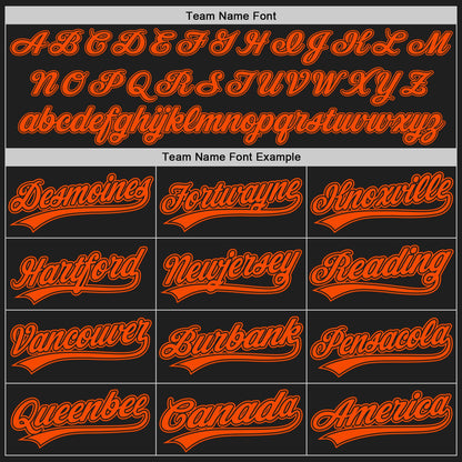 Custom Black Orange Authentic Baseball Jersey - Sky-Custom
