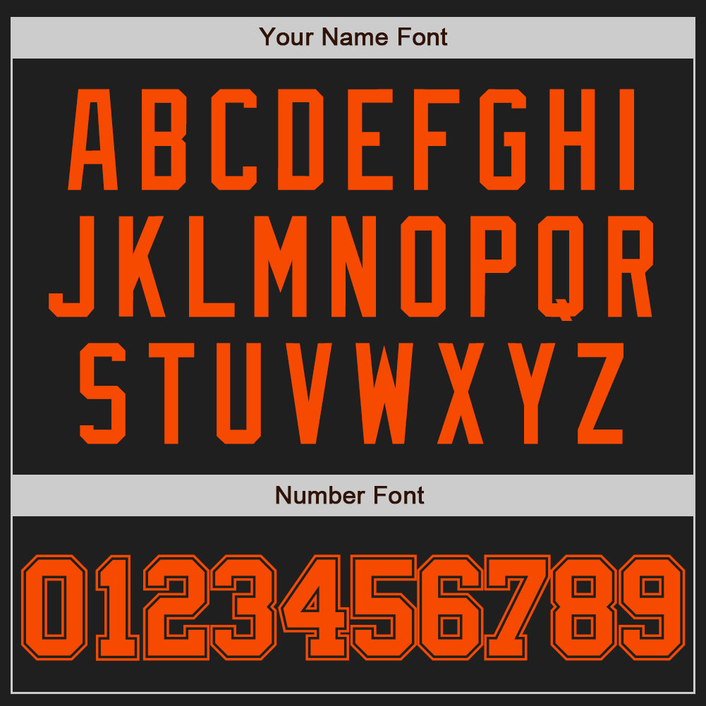 Custom Black Orange Authentic Baseball Jersey - Sky-Custom