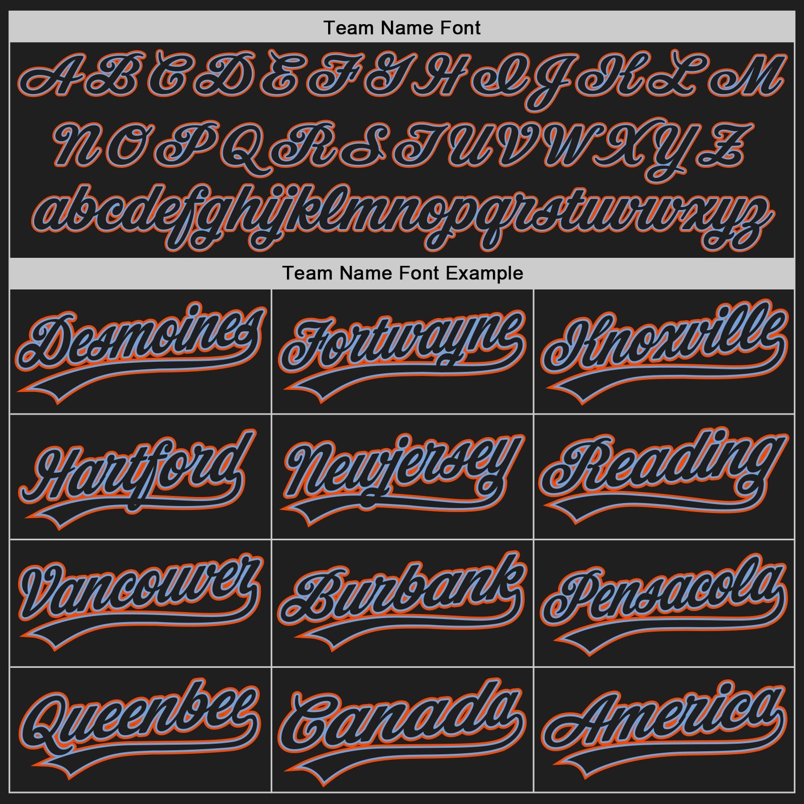 Custom Black Black Powder Blue-Orange Authentic Baseball Jersey - Sky-Custom