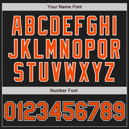 Custom Black Orange-White Authentic Baseball Jersey - Sky-Custom