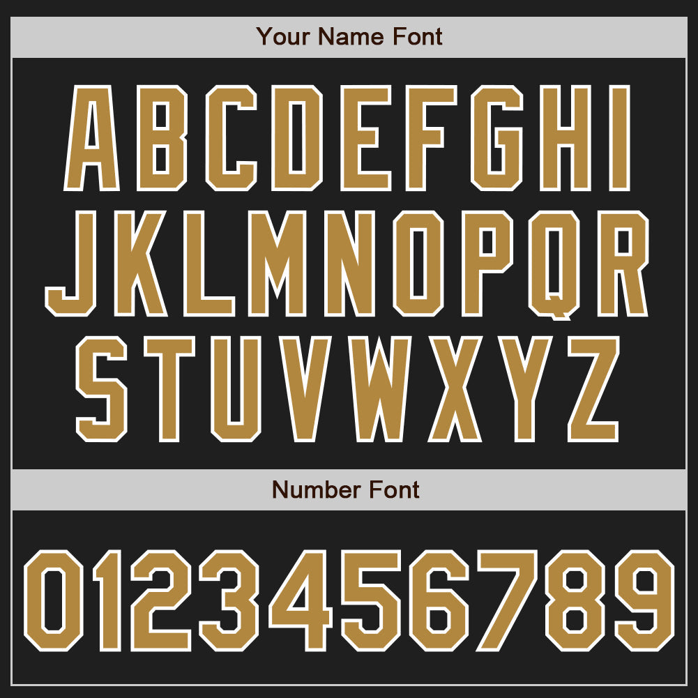 Custom Black Old Gold-White Authentic Baseball Jersey - Sky-Custom