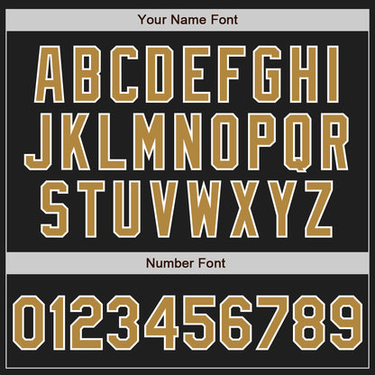 Custom Black Old Gold-White Authentic Baseball Jersey - Sky-Custom
