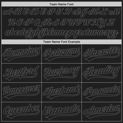 Custom Black Black-Steel Gray Authentic Baseball Jersey - Sky-Custom
