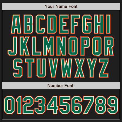 Custom Black Kelly Green-Orange Authentic Baseball Jersey - Sky-Custom