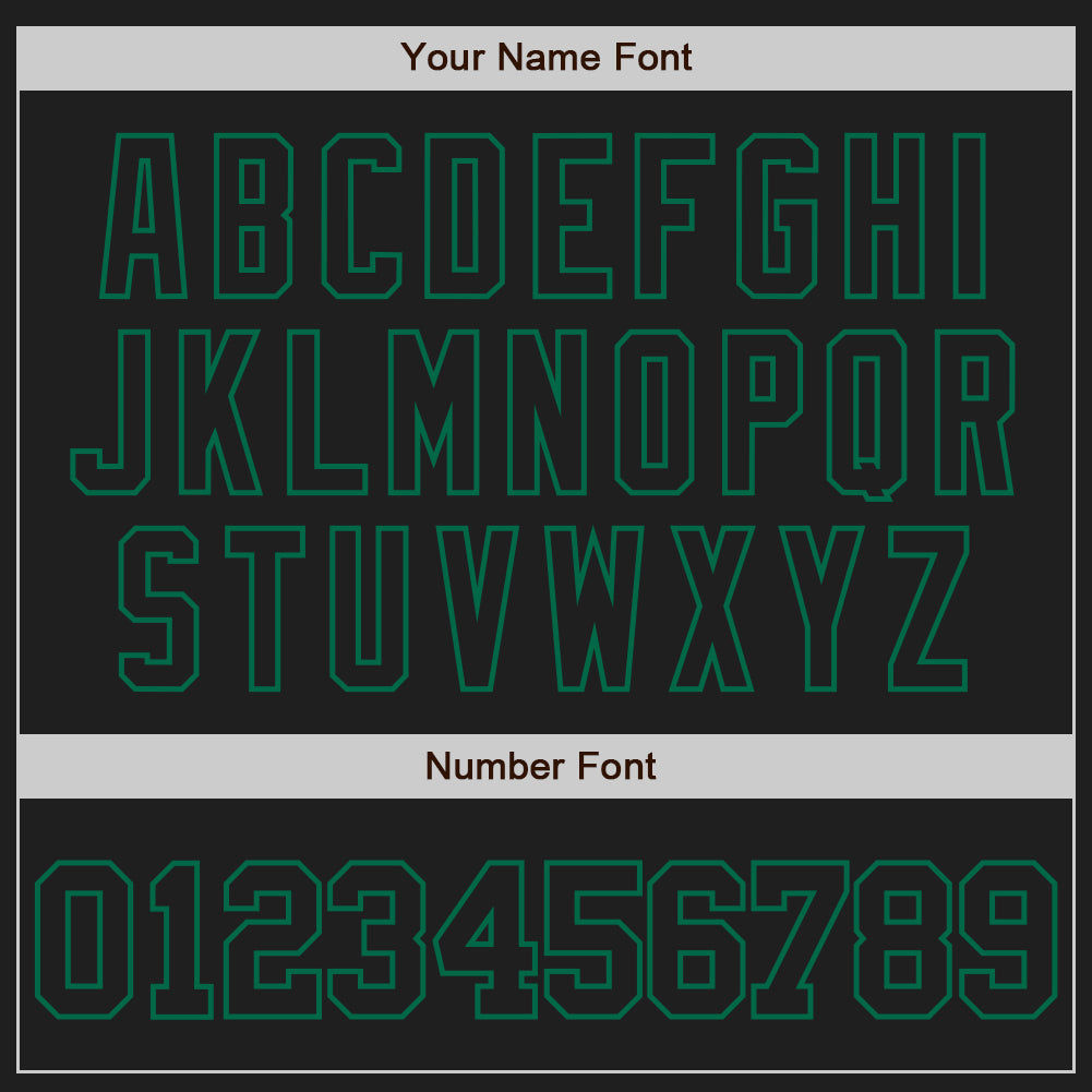 Custom Black Black-Kelly Green Authentic Baseball Jersey - Sky-Custom