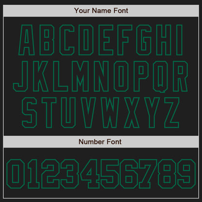 Custom Black Black-Kelly Green Authentic Baseball Jersey - Sky-Custom