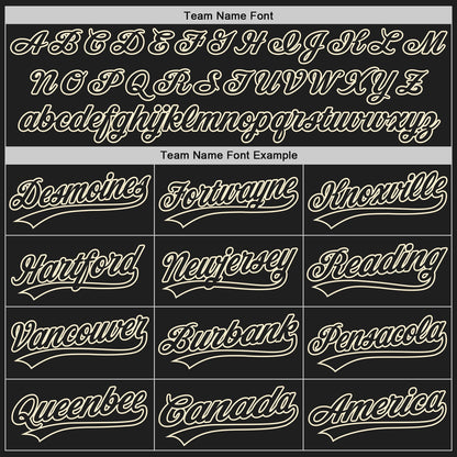 Custom Black Black-Cream Authentic Baseball Jersey - Sky-Custom