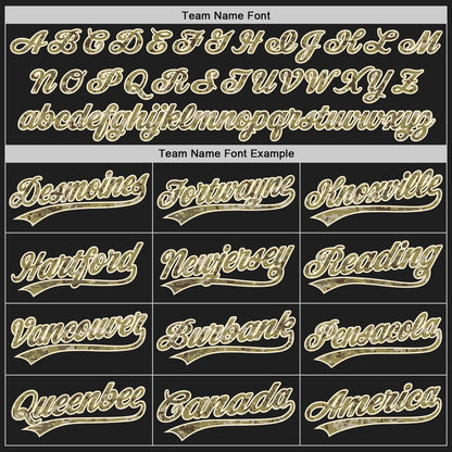 Custom Black Camo-Cream Authentic Baseball Jersey - Sky-Custom