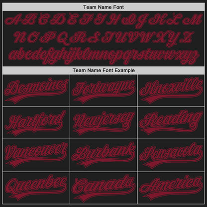Custom Black Crimson Authentic Baseball Jersey - Sky-Custom