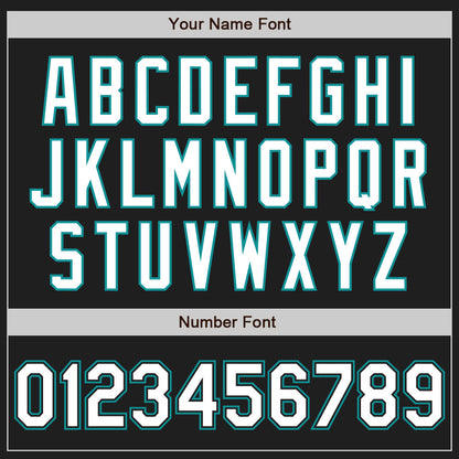 Custom Black White-Teal Authentic Baseball Jersey - Sky-Custom