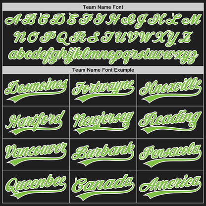Custom Black Neon Green-White Authentic Baseball Jersey - Sky-Custom