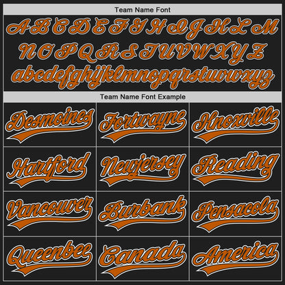 Custom Black Texas Orange-White Authentic Baseball Jersey - Sky-Custom