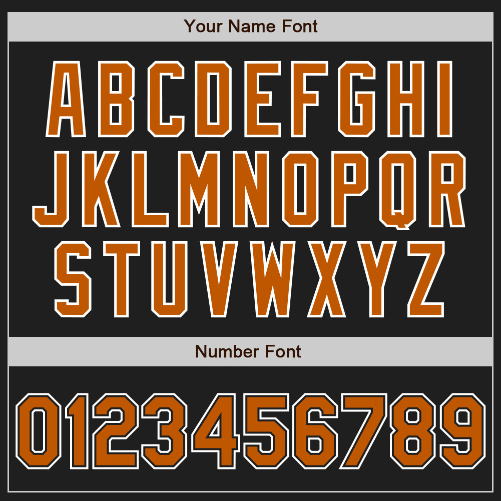 Custom Black Texas Orange-White Authentic Baseball Jersey - Sky-Custom