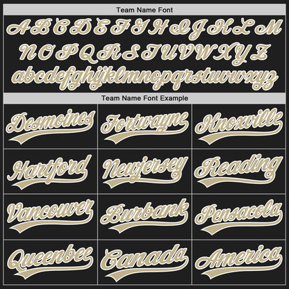 Custom Black Vegas Gold-White Authentic Baseball Jersey - Sky-Custom
