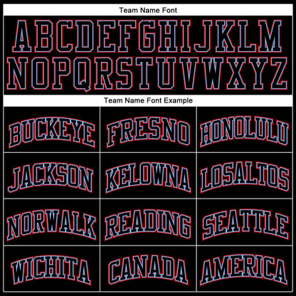 Custom Black Red Pinstripe Black Light Blue-Red Authentic Basketball Jersey - Sky-Custom