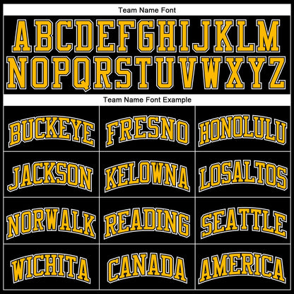 Custom Black Gold Pinstripe Gold-Black Authentic Basketball Jersey - Sky-Custom