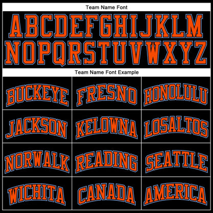 Custom Black Orange Pinstripe Orange-Light Blue Authentic Basketball Jersey - Sky-Custom