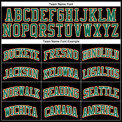 Custom Black Orange Pinstripe Orange-Kelly Green Authentic Basketball Jersey - Sky-Custom