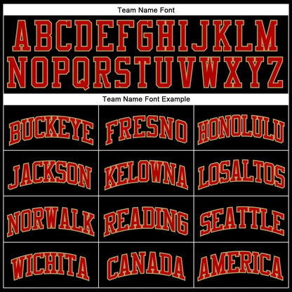 Custom Black Old Gold Pinstripe Red-Old Gold Authentic Basketball Jersey - Sky-Custom