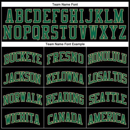 Custom Black Old Gold Pinstripe Kelly Green-Old Gold Authentic Basketball Jersey - Sky-Custom