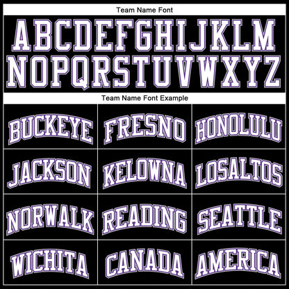 Custom Black Gray Pinstripe White-Purple Authentic Basketball Jersey - Sky-Custom