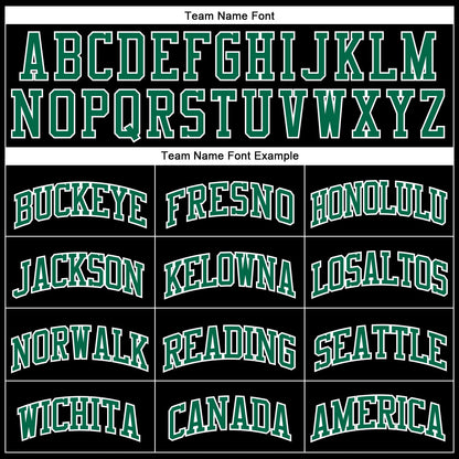 Custom Black White Pinstripe Kelly Green-White Authentic Basketball Jersey - Sky-Custom