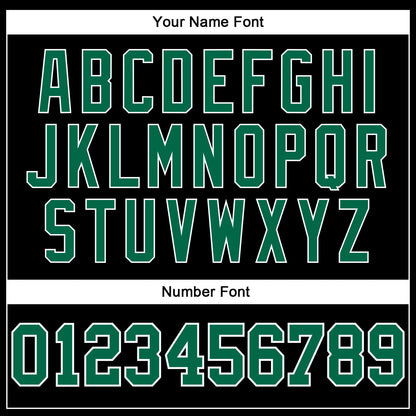 Custom Black White Pinstripe Kelly Green-White Authentic Basketball Jersey - Sky-Custom