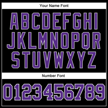 Custom Black White Pinstripe Purple-White Authentic Basketball Jersey - Sky-Custom