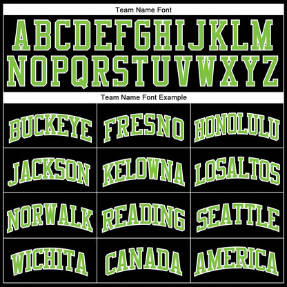 Custom Black White Pinstripe Neon Green-White Authentic Basketball Jersey - Sky-Custom