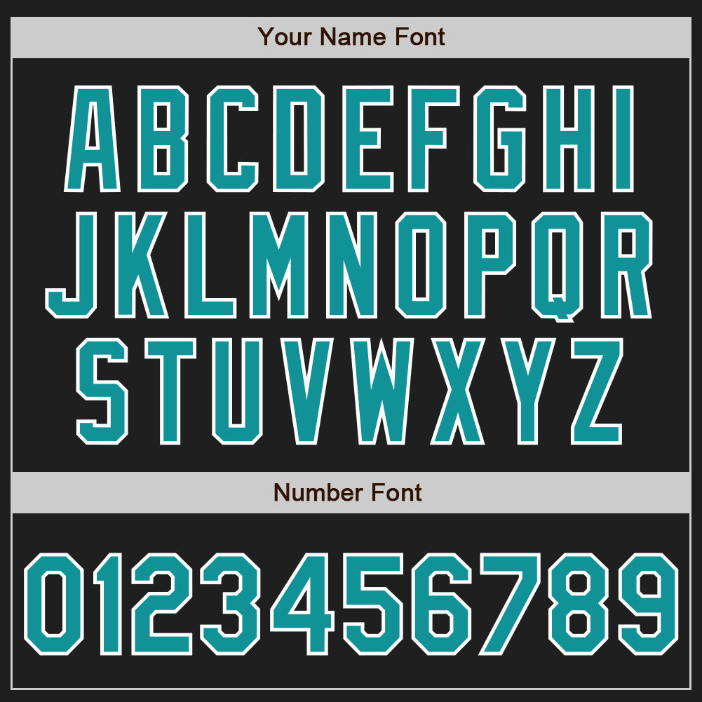 Custom Black Teal Pinstripe Teal-White Authentic Baseball Jersey - Sky-Custom