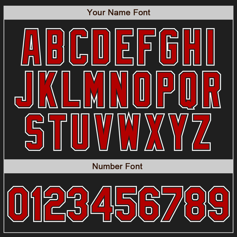 Custom Black Red Pinstripe Red-White Authentic Baseball Jersey - Sky-Custom