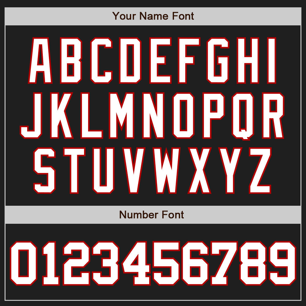 Custom Black White-Red Authentic Baseball Jersey - Sky-Custom