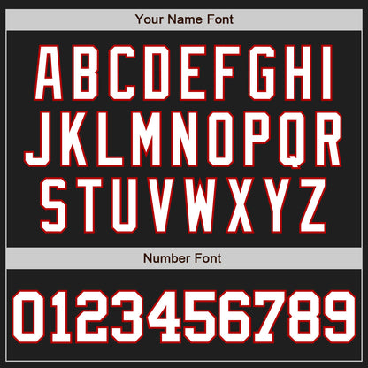 Custom Black White-Red Authentic Baseball Jersey - Sky-Custom