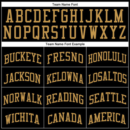 Custom Black Old Gold Authentic Throwback Basketball Jersey - Sky-Custom