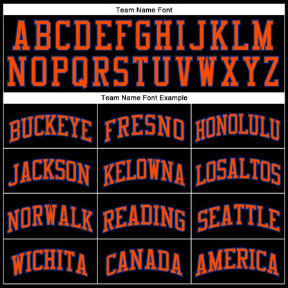 Custom Black Orange-Royal Authentic Throwback Basketball Jersey - Sky-Custom