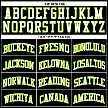 Custom Black Neon Green-White Authentic Throwback Basketball Jersey - Sky-Custom