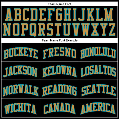 Custom Black Old Gold-Teal Authentic Throwback Basketball Jersey - Sky-Custom